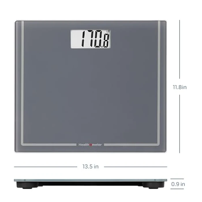 Health o meter Extra Wide Digital Bathroom Scale - 500 lb Capacity, 13.5"x11.8" Platform, Tracks 4 Users, 3.5" LCD Display, Precision Weighing, 2 AAA Batteries - Accurate, Easy to Read, Durable by Health o meter - Image 7