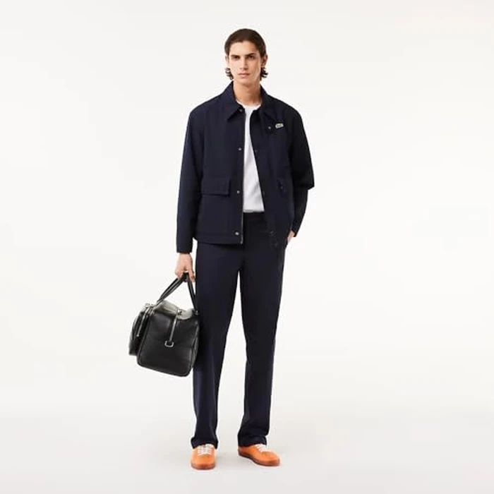 Lacoste Men's Light Weight Short Parka Jacket W/Pockets, Abysm, L/XL by Lacoste - Image 3