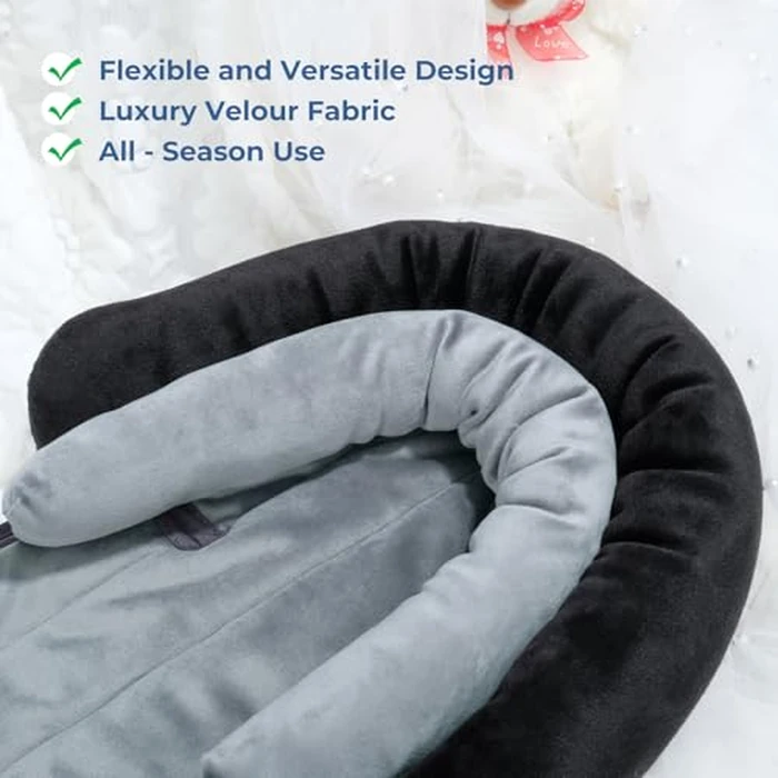 COOLBEBE New 2-in-1 Baby Body Pad for Newborn Infant Toddler - Extra Soft Body Seat Insert Cushion Pad, Perfect for Carseats, Strollers, Swings (Black by COOLBEBE - Image 6