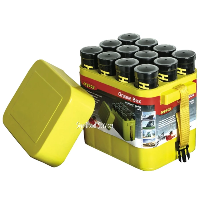 Flexzilla Legacy GCB12 Porta-Pak Grease Caulk Tube Storage Carry Box Case (12 Pack) - Yellow by Flexzilla - Image 2