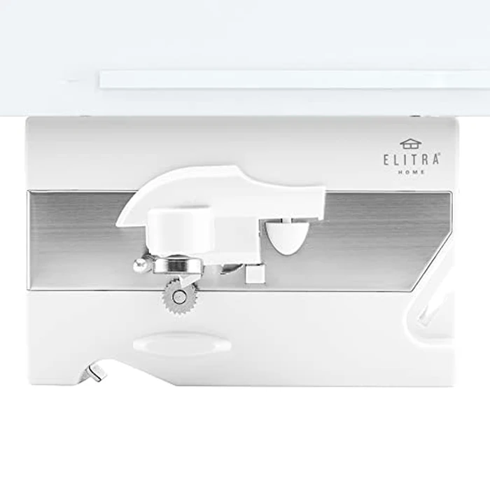 Elitra Home 3 in 1 Under the Cabinet Electric Can Opener, Blade Sharpener, Bottle Opener, Under The Counter Mount, For Large And Small Cans (White) by ELITRA HOME - Image 1