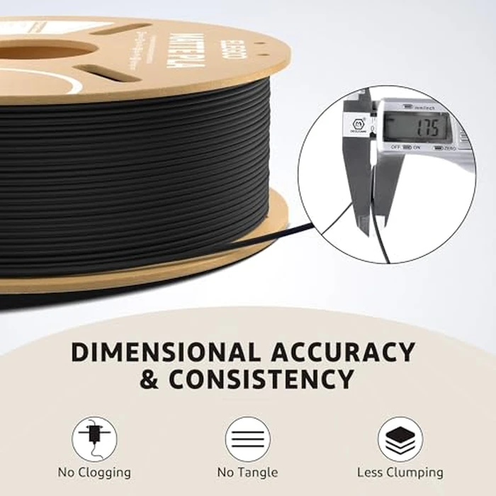 ELEGOO Matte PLA Filament Earth Brown 1KG, 1.75mm 3D Printer Filament Dimensional Accuracy +/- 0.02mm, 1kg Carboard Spool (2.2lbs) for Most FDM 3D Printers by ELEGOO - Image 4