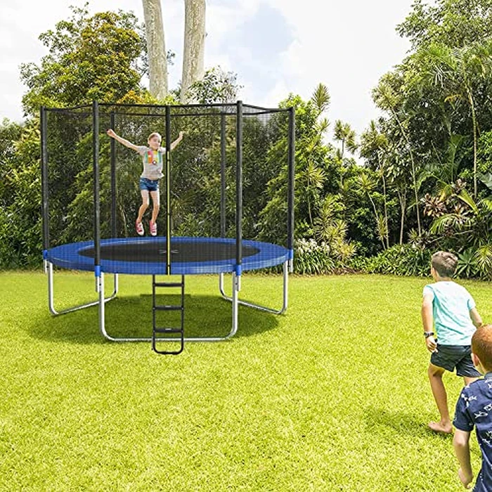 Upgrade Wide-Step Ladder for Trampoline, Heavy-Duty Steel Ladder with Non-Slip Plastic Steps, Durable and Easy Install (Three-Steps) by WNOEY - Image 6