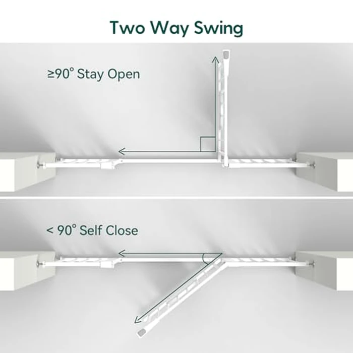Babelio Baby Gate with Cat Door - 29-43" Adjustable Metal Safety Gates for Doorways & Stairs, Auto Close Dog Gate with Small Pet Door, Includes 4 Wall Cups and 3 Extension Pieces, White by Babelio - Image 4