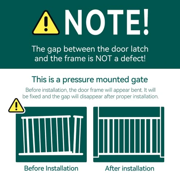 Babelio Baby Gate with Cat Door - 29-43" Adjustable Metal Safety Gates for Doorways & Stairs, Auto Close Dog Gate with Small Pet Door, Includes 4 Wall Cups and 3 Extension Pieces, White by Babelio - Image 6