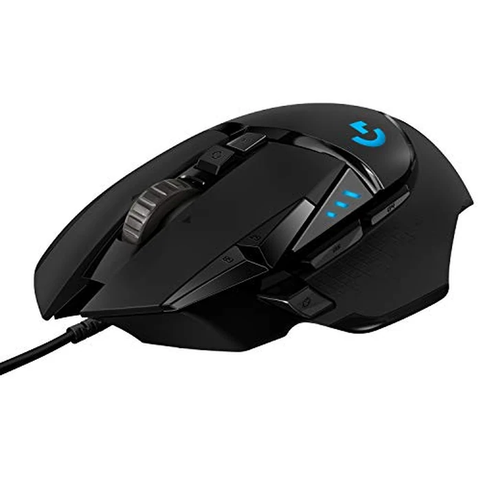 Logitech G502 Hero High Performance Wired Gaming Mouse, Hero 25K Sensor, 25,600 DPI, RGB, Adjustable Weights, 11 Programmable Buttons, On-Board Memory, PC/Mac, Black by Logitech G - Used - Good condition