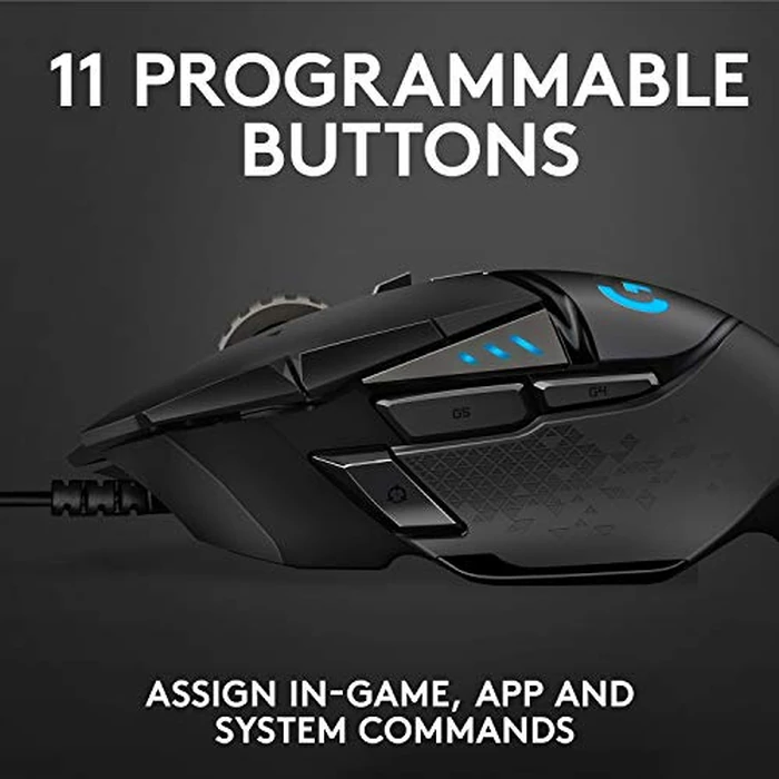 Logitech G502 Hero High Performance Wired Gaming Mouse, Hero 25K Sensor, 25,600 DPI, RGB, Adjustable Weights, 11 Programmable Buttons, On-Board Memory, PC/Mac, Black by Logitech G - Image 4