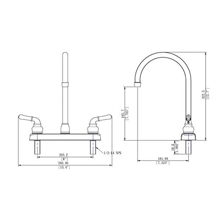 Pacific Bay Lynden Modern High Arc Kitchen Sink Faucet - Metallic Plating Over ABS Plastic - (Polished Chrome) by Pacific Bay - Image 6