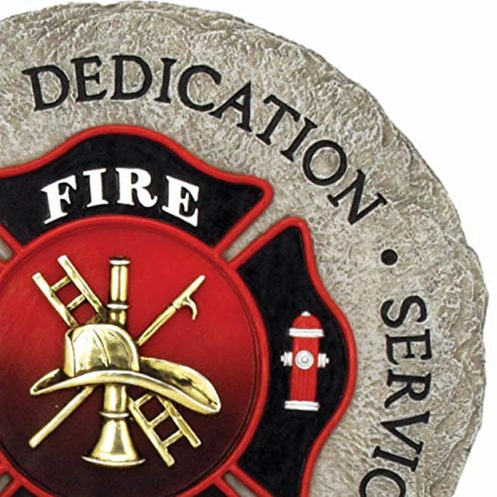 Spoontiques Firefighter Stepping Stone Outdoor Garden Décor, Multicolor by Spoontiques - Image 6