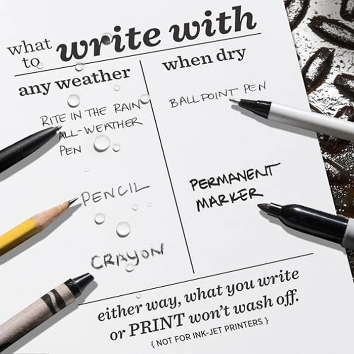 Rite in The Rain Weatherproof Copier Paper, 8.5" x 11", 20# White, 200 Sheet Pack (No. 8511X) by Rite in the Rain - Image 3