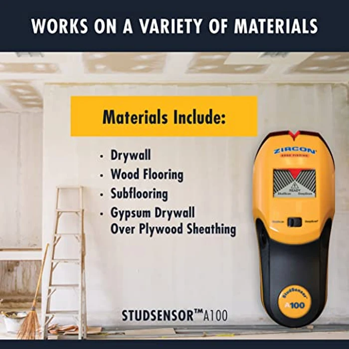 Zircon StudSensor A100 Stud Finder and Wall Scanner - Edge Locating Stud Detector with WireWarning AC Detection - Easy-to-Read Display and Ergonomic Grip for Home and Professional Use by Zircon - Image 5