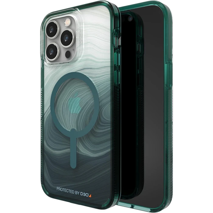 ZAGG Gear4 Milan Snap Phone Case with Magsafe for iPhone 14 Pro Max - Green Swirl by ZAGG - Image 4