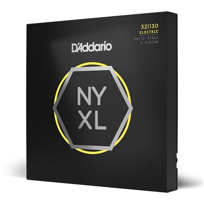 D'Addario Bass Guitar Strings - NYXL Bass Strings - NYXL32130MS - Unrivaled Strength, Tuning Stability, Enhanced Response - For 6 String Multiscale Bass Guitars - 32-130 Regular Light, Multiscale by D'Addario - Image 1