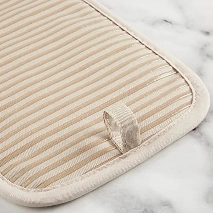 KITCHENAID Quilted Cotton Terry Cloth Oven Mitt, Pot Holder, Kitchen Towel 4-Pack Set, Heat Resistant, Silicone Grip, 16"x26", 7"x13" & 7"x10", Milkshake by KitchenAid - Image 6