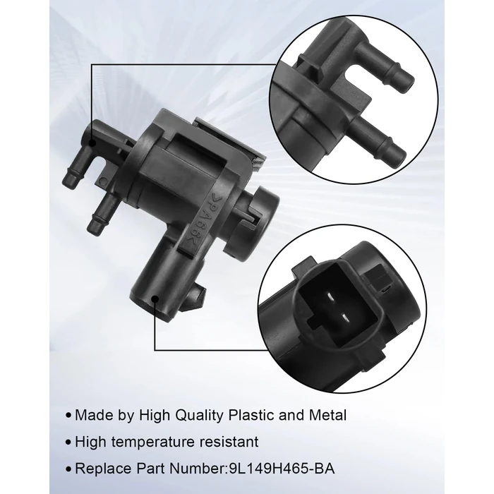 FL3Z-3A788-B Check Valve Vacuum Hose and 7L1Z-9H465-B 4X4 4WD Vacuum Solenoid Fits for Ford F150 2015-2020 Expedition Lincoln Navigator 2018+, Auto Hub Lock Vacuum Line Tube + Purge Valve Locking Hub by AUGREX - Image 2