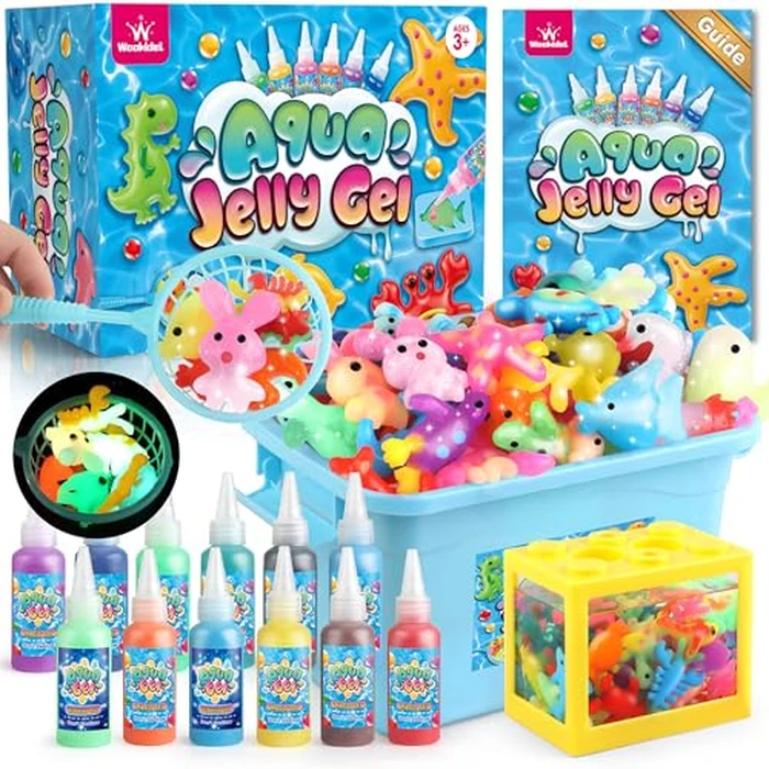 Aqua Fairy Water Gel Kit for Kid, Magic Water Elf Toy Kits with 12PCS Magic Gel and Animal Molds-Gift for Christmas,Birthday,New Year,Creative Art Craft Kit for Girls 6 7 8 10 Year Old by wookidel - Used - Like New condition