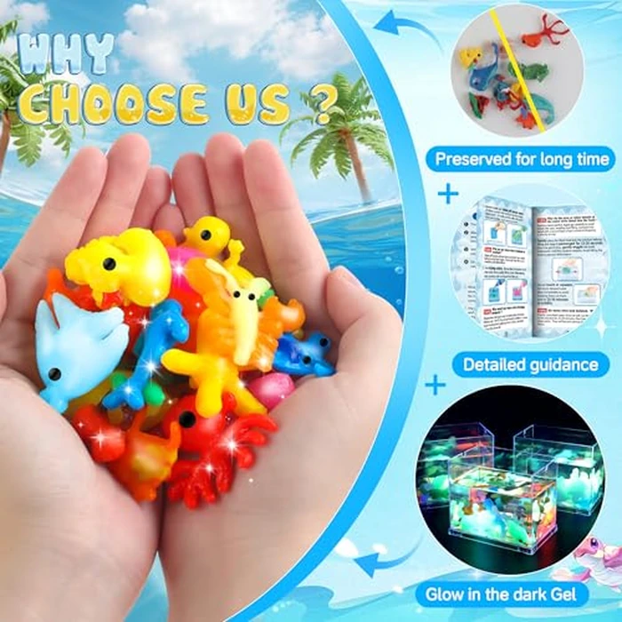 Aqua Fairy Water Gel Kit for Kid, Magic Water Elf Toy Kits with 12PCS Magic Gel and Animal Molds-Gift for Christmas,Birthday,New Year,Creative Art Craft Kit for Girls 6 7 8 10 Year Old by wookidel - Image 4