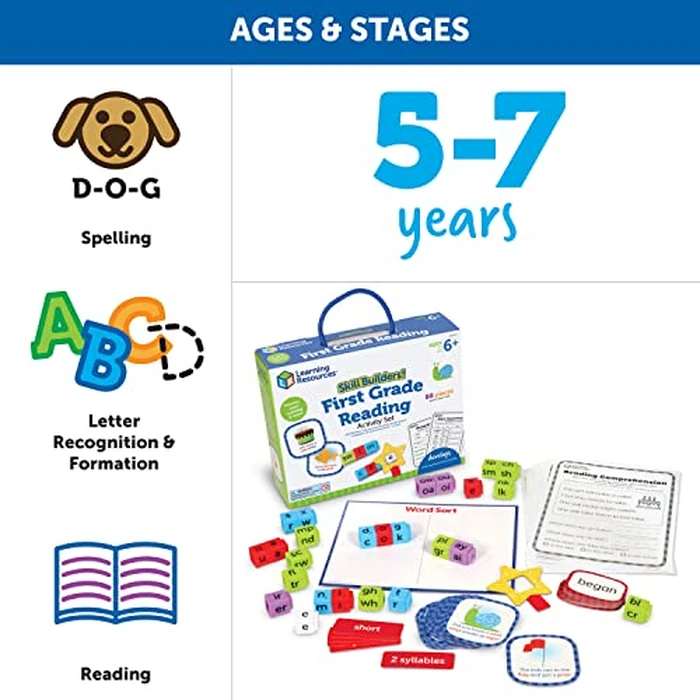 Learning Resources Skill Builders! 1st Grade Reading - 88 Pieces, Ages 6+ First Grade Learning Materials, Homeschool and Classroom Supplies, Reading Games for Kids by Learning Resources - Image 6