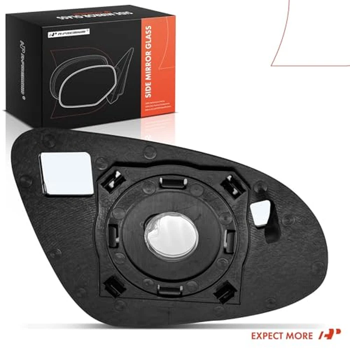 A-Premium Left Driver Side Non-Heated Mirror Glass with Backing Plate - Compatible with Toyota Prius C 2012-2019 - Exterior Side View Flat Mirror by A-premium - Image 8
