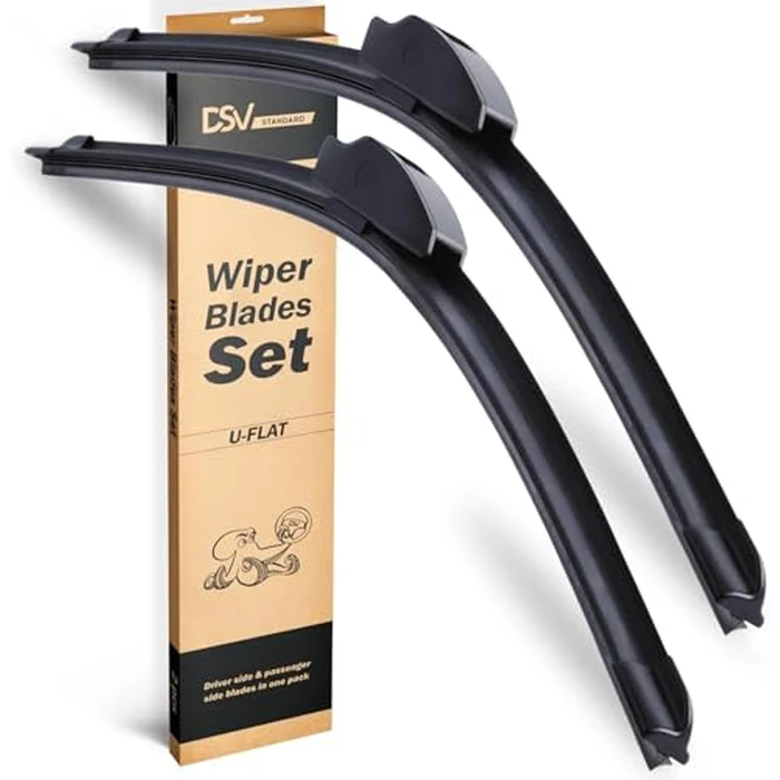 OEM Quality Windshield Wiper Blades, 26” and 26” DSV Standard Car Wiper Blades With Universal U/J Hook Only, Automotive Replacement Wiper Blades for my Car, Water Repellency Wiper Blade, Pack of 2 by DSV Standard - Used - Acceptable condition - US$7.90