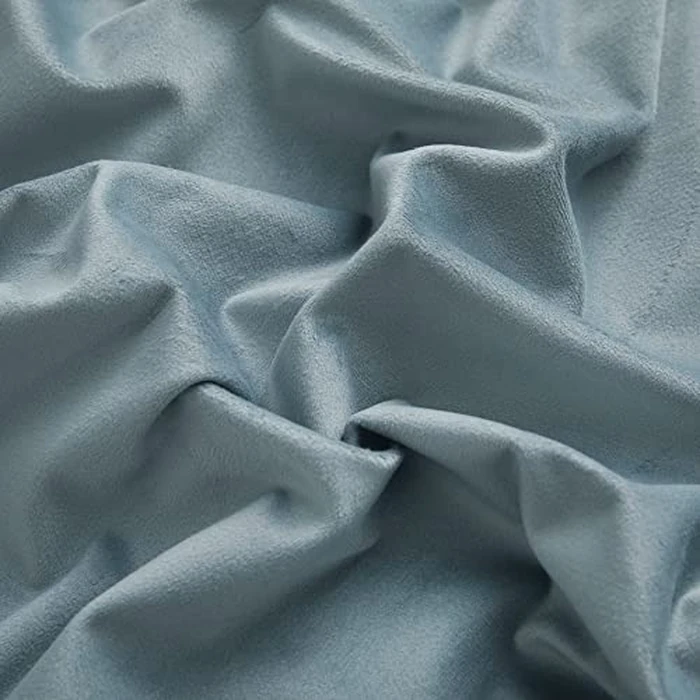 RYB HOME Stone Blue Velvet Curtains 94 inches, Back Tab Soft Fabric Room Darkening Thermal Insulated Luxurious Home Decor Curtains for Living Room Bedroom, W 52" x L 94", 2 Panels Set by RYB HOME - Image 6