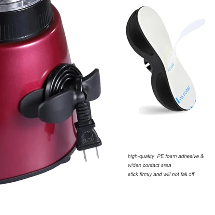 SisBroo Cord Organizer for Appliances, 4PCS Kitchen Appliance Cord Winder Cable Organizer, Cord Holder Cord Wrapper for Appliances Stick on Pressure Cooker, Mixer, Blender, Coffee Maker, Air Fryer by SisBroo - Image 3