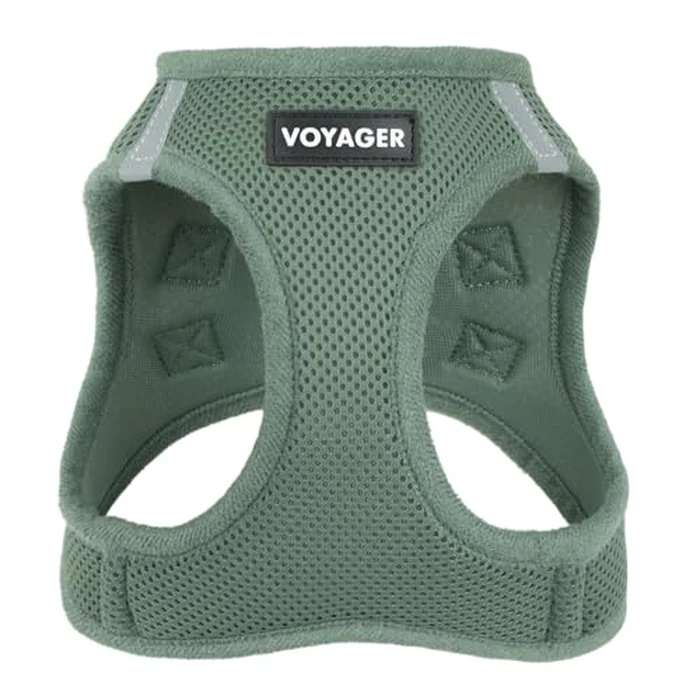 Best Pet Supplies Voyager Step-in Air Harness - All Weather Mesh, Reflective, No Pull Harness for Dogs, Cats - Secure with Hook & Loop Fastener, Buckle, Double D-Rings - Moss Green, M by Best Pet Supplies - Image 1