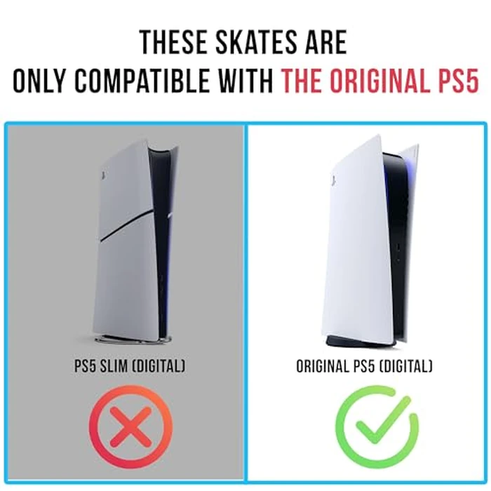 Skates - Horizontal Stand Compatible with PS5 - Digital Edition (White) by Glistco - Image 7