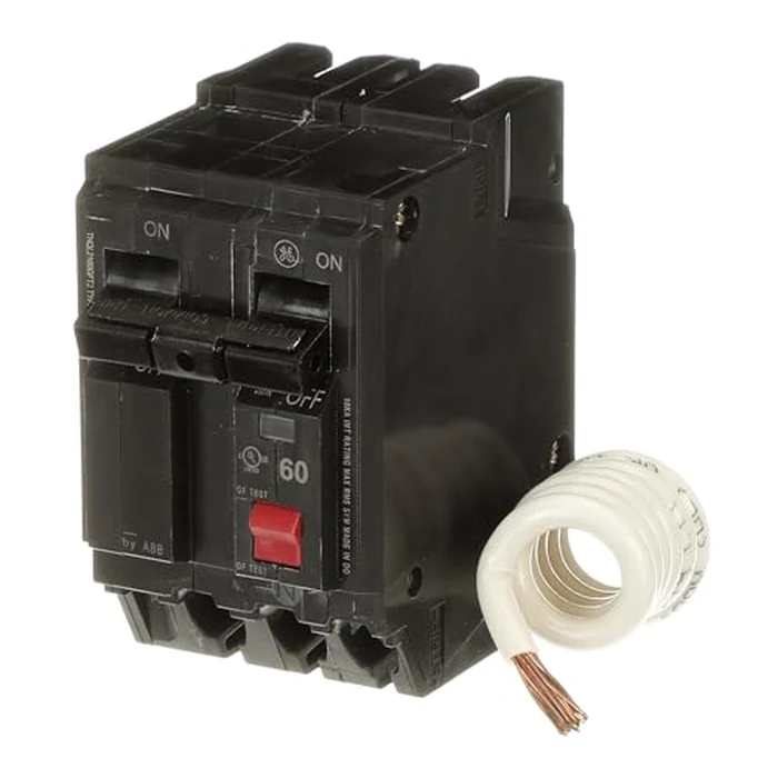 ABB Q-Line(R) THQL2160GFT2 60A Circuit Breaker • 60 Amp Double Pole Ground Fault Breaker with Self-Test • 2-Pole Ground Fault Circuit Interrupter • Electrical Safety Switch by ABB - Image 2