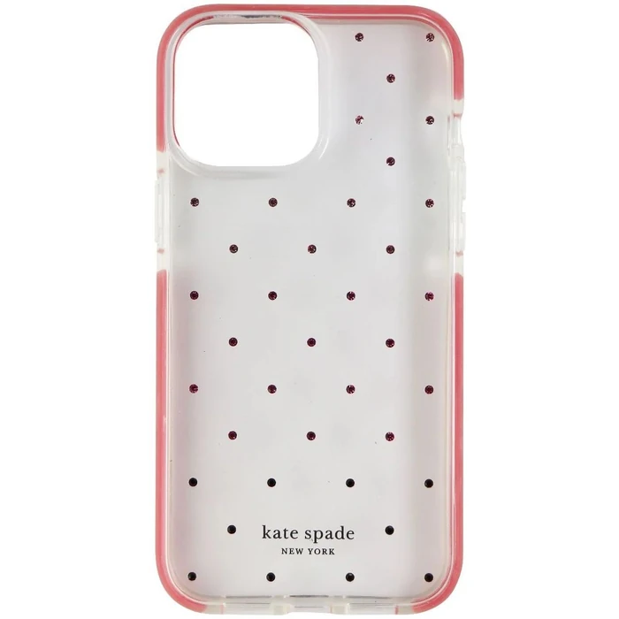 Kate Spade Defensive Phone Case for iPhone 13 Pro Max - Pin Dot Ombre Pink/Clear by Kate Spade - Refurbished - Brand New condition - US$26.98