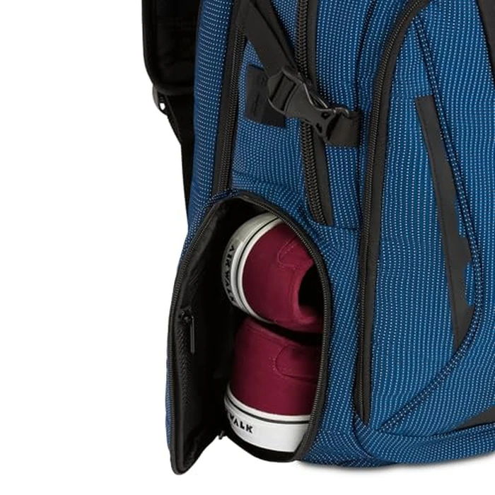 SWISSGEAR Travel Tech Elite USB ScanSmart Laptop Backpack Fits up to 16-Inch Laptop with TSA Lay-Flat for School & Trips, Black/Blue, 18-Inch by SwissGear - Image 7