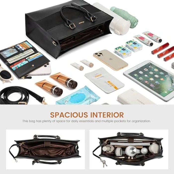 LOVEVOOK Laptop Tote Bag for Women, Work Totes Business Office Computer Briefcase with Clutch Purse by LOVEVOOK - Image 4