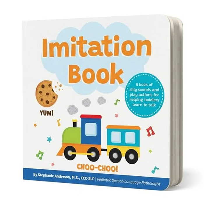 Imitation Book: Interactive & Fun Learn to Talk Board Book For Toddlers Ages 0-4, Written by a Speech Therapist by Twin Cities Speech Therapy Publishing - Image 1