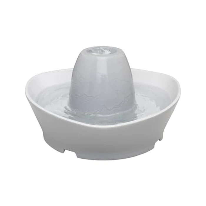 PetSafe Ceramic Pet Fountain - for Cats and Small Dogs - 60 Oz Water Capacity - Whisper-Quiet Water Flow - Great for Shy or Timid Pets - Fresh, Filtered Water by PetSafe - Image 2