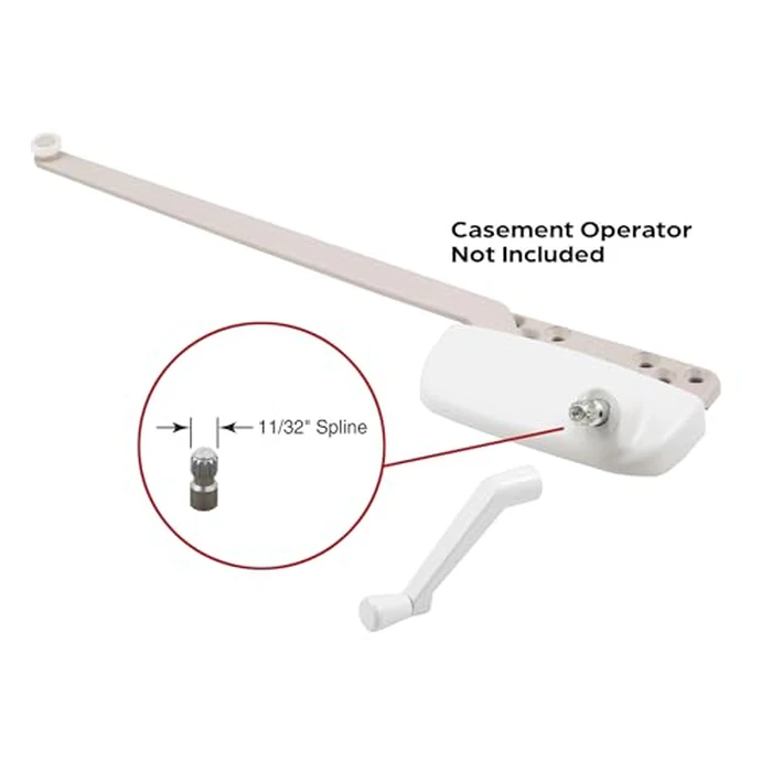 Prime-Line H 4320 Casement Operator Crank Handle with 11/32 in. Bore, White (2 Pack) by Prime-Line - Image 4