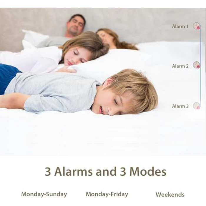 Raynic Digital Clock, 11.5" Large Display Calendar Clock with Day and Date, Indoor Temperature, Adjustable Brightness, Snooze,12/24H, DST for Home, Office, Elderly by Raynic - Image 8