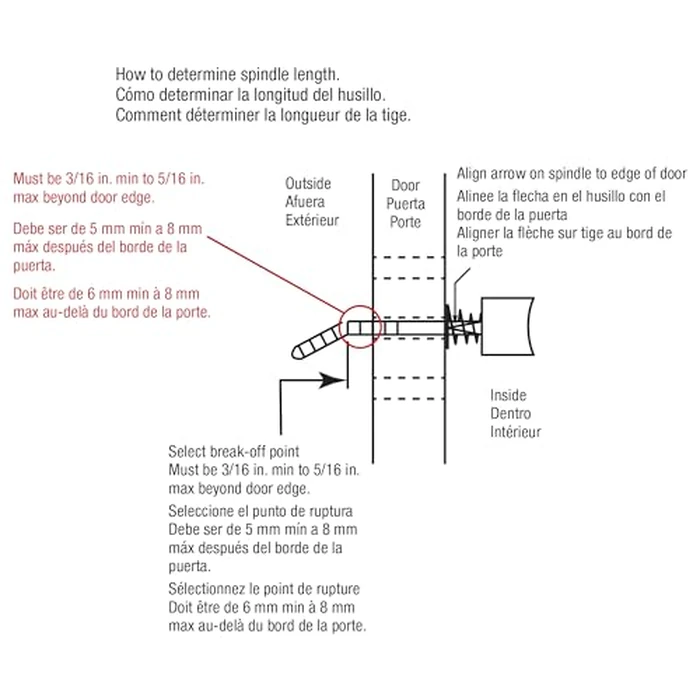 Prime-Line K 5007 Screen and Storm Door Push Button Latch Set With Night Lock, Fits Doors 5/8 - 1-1/4 In. Thick, Black Finish (Single Pack) by PRIME-LINE - Image 3