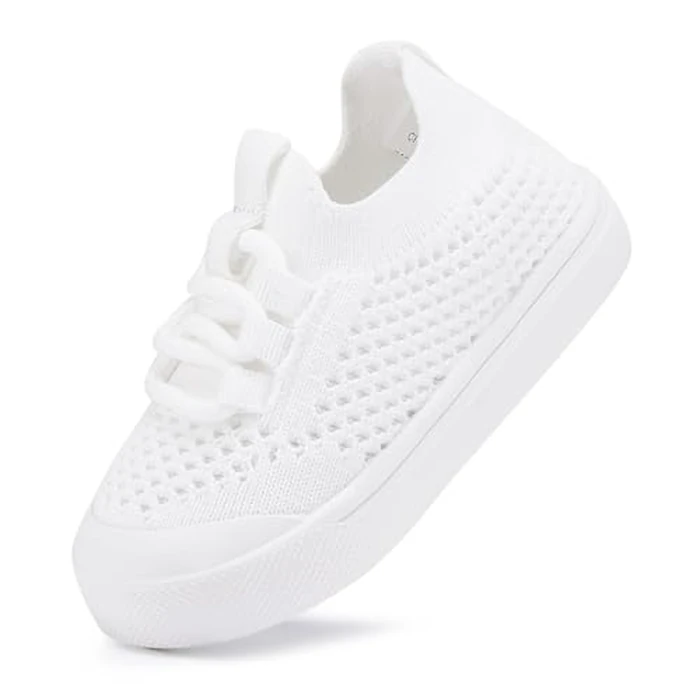 BMCiTYBM Baby Shoes Boys Girls Barefoot First Walking Shoes Breathable Mesh Walker Sneakers Tennis Outdoor Indoor Slip On 18-24 Months Toddler White Size 6 Toddler by BMCiTYBM - Used - Very Good condition - US$26.86