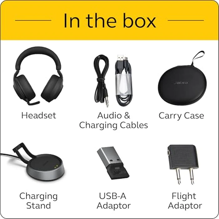 Jabra Evolve2 85 - USB-A UC Stereo Stand - Black Wireless Headset/Music Headphones Black by Jabra - Image 6