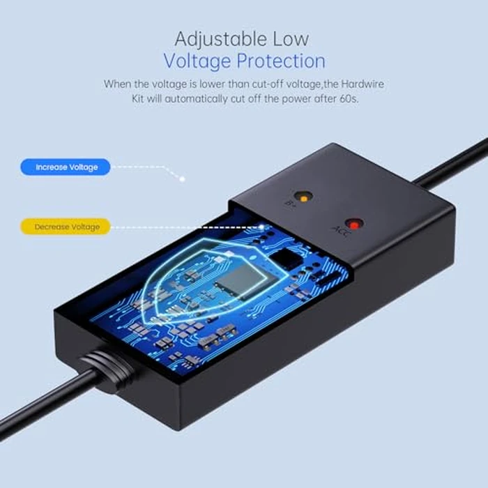 E-YEEGER 11.5ft Type-C Dash Cam Hardwire Kit (V5F), 12V-24V to5V 3A Car Dashboard Cam Charger Power Cable with 4 Fuse Taps, Low Voltage Protection for V100、V100Pro、S50 by E-YEEGER - Image 3