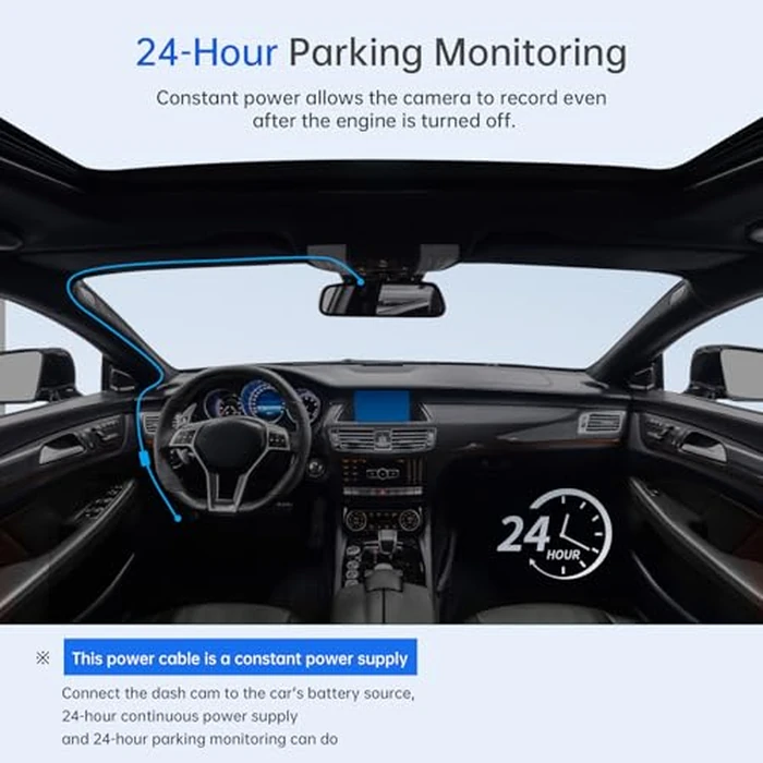 E-YEEGER 11.5ft Type-C Dash Cam Hardwire Kit (V5F), 12V-24V to5V 3A Car Dashboard Cam Charger Power Cable with 4 Fuse Taps, Low Voltage Protection for V100、V100Pro、S50 by E-YEEGER - Image 7