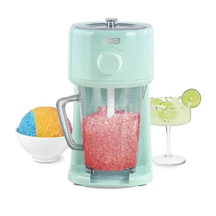 Dash Deluxe Shaved Ice & Slushy Maker - Easy-to-Use Slushy & Snow Cone Maker - Includes Serving Pitcher & Recipe Guide for Homemade Treats - Aqua by DASH - Image 1