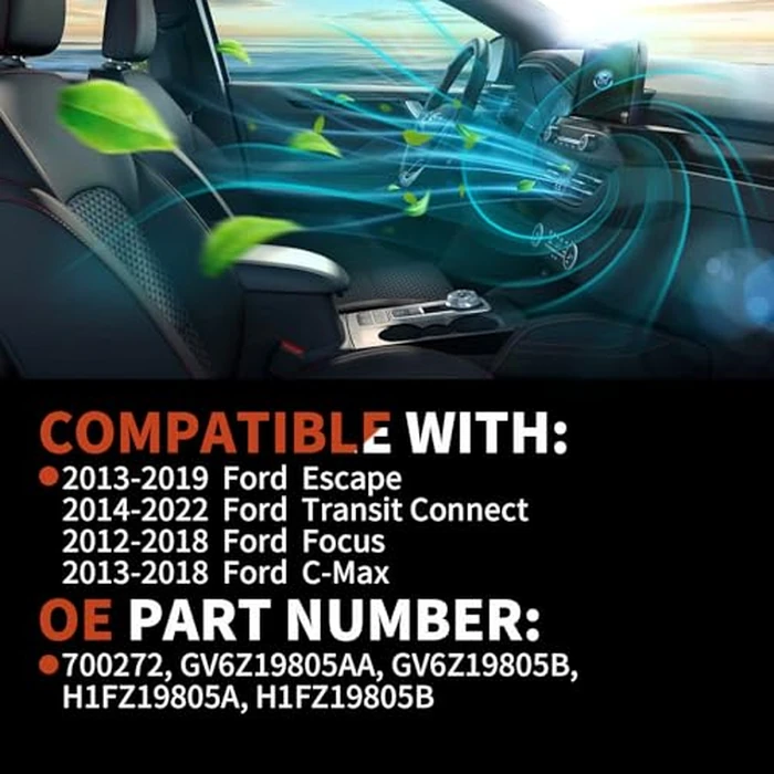 AC Heater Blower Motor with Fan Fit for Ford Escape 2013-2019, Transit Connect 2014-2022, Focus 2012-2018, C-Max 2013-2018,Replacement for OE# 700272, GV6Z19805AA, GV6Z19805B, H1FZ19805A, H1FZ19805B by COOLIGO - Image 3