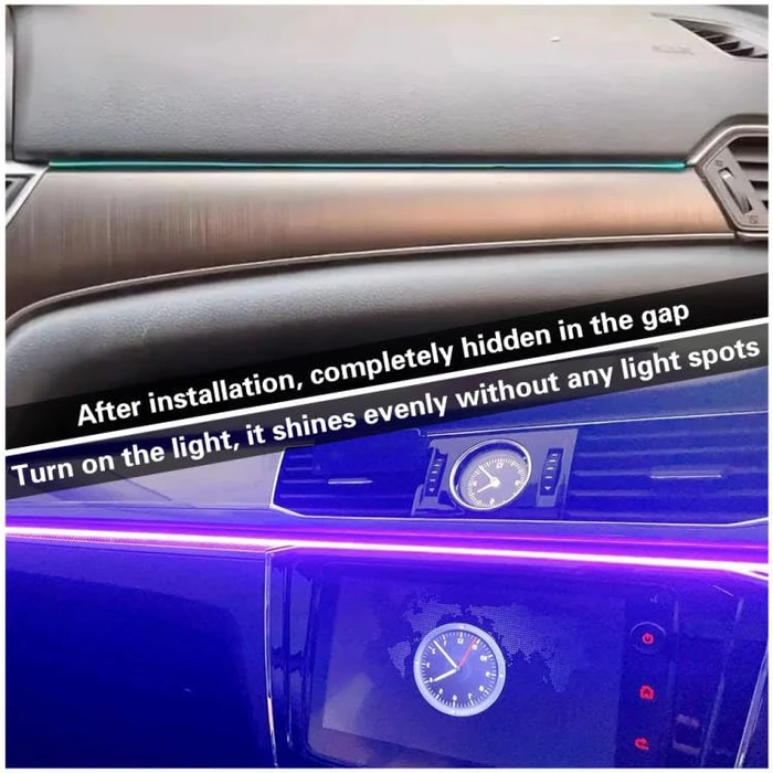 Acrylic Interior Car LED Lights with Remote and Wireless APP 6 in 1,Ambient Lighting Kits Fiber Optic Strip LEDs,16 Million Colors Music&DIY Function by TEKSHINNY - Image 8