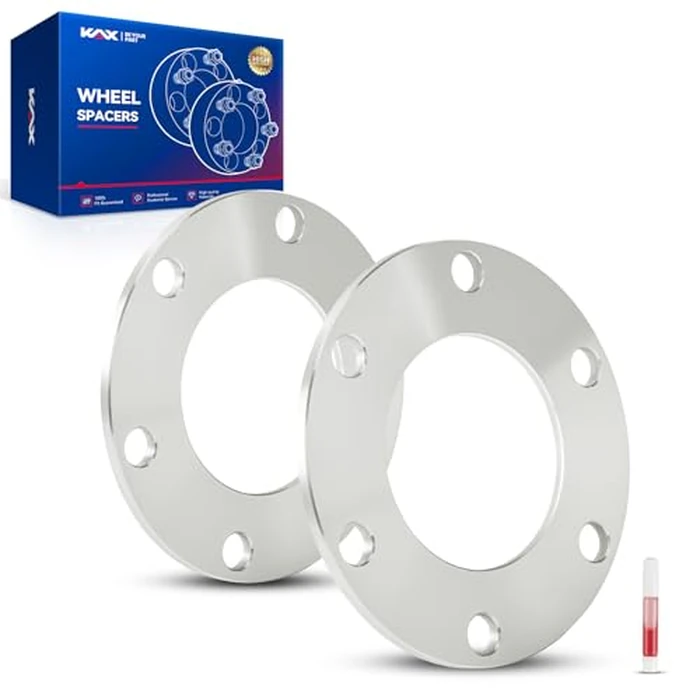 KAX 6x135 Wheel Spacers, Forged 1/4" Spacers with Hub Bore 87.1mm,2Pcs fit for 2000-2021 Expedition, 2004-2021 F-150, 2004 F-150 Heritage,Silver,Not Hubcentric by KAX - Used - Very Good condition - CA$18.75