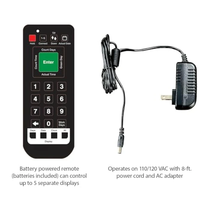 Accuform SCK120 Digi-Day Electronic Scoreboard, "THIS PLANT HAS WORKED _ DAYS W/O AN OSHA RECORDABLE INJURY - THE BEST PREVIOUS RECORD WAS _ DAYS - DO YOUR PART! HELP MAKE A NEW RECORD" by Accuform - Image 3