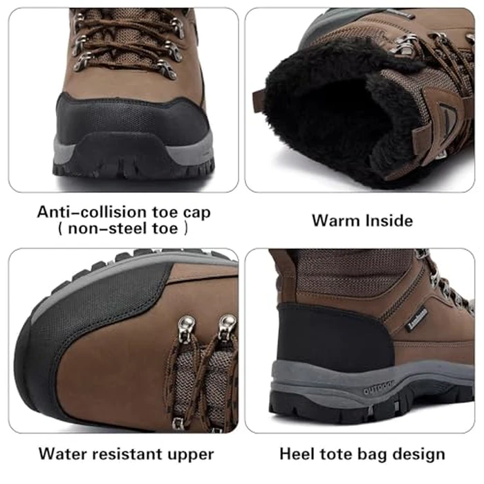 Lamincoa Mens Snow Boots Water Resistant Hiking Boots for Men Non-slip Winter Outdoor Warm Comfort Camping Backpacking Shoe by Lamincoa - Image 5