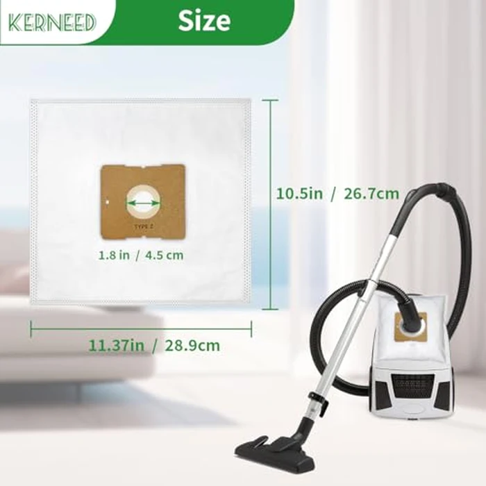8 Pack Type Z HEPA Vacuum Bags for Riccar Moonlight, Pizzazz, Sunburst & Simplicity Jill, Jack, Snap Vacuum Cleaners, Part RZH-6/SZH-6 by Kerneed - Image 3