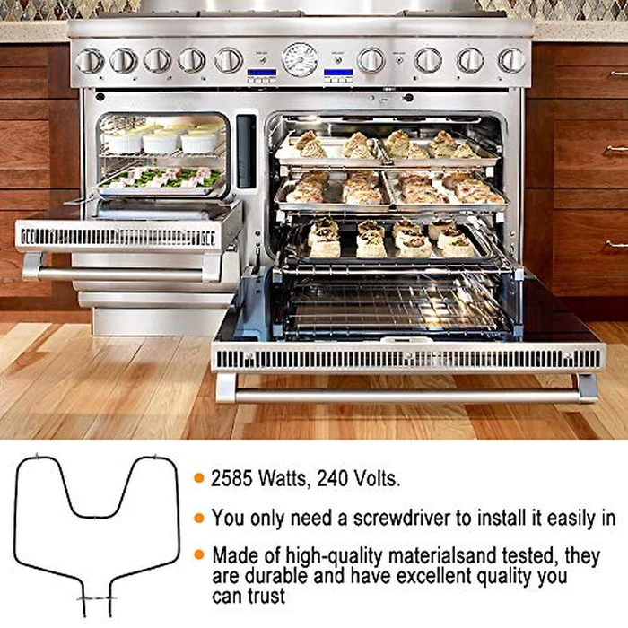 WB44k10005 Oven Bake Element WB44K10001 Fit for G-E Hot-Point Oven Element Replacement RB787WH1WW RB757BH1WH RB787WH1WW, Replaces AP2030964 824269 AH249238 EA249238 PS249238 WB30X46987 by AMI PARTS by AMI PARTS - Image 4