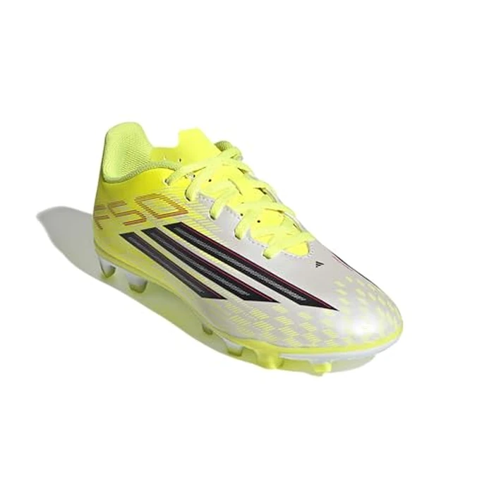 adidas Unisex-Kids F50 Club Firm Ground/Multi Ground J, Team Solar Yellow/Black/Lucid Red, 13 by adidas - Image 3